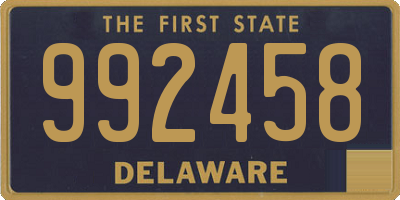 DE license plate 992458