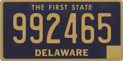 DE license plate 992465