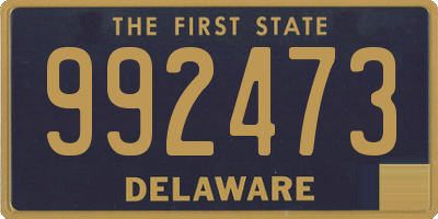 DE license plate 992473