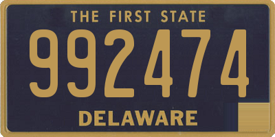 DE license plate 992474