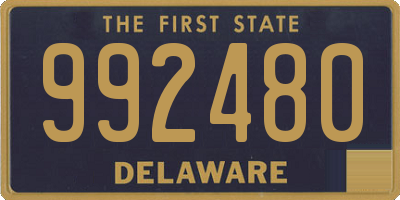 DE license plate 992480