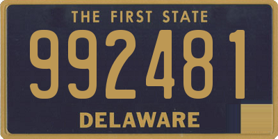 DE license plate 992481