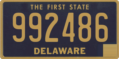 DE license plate 992486