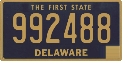 DE license plate 992488