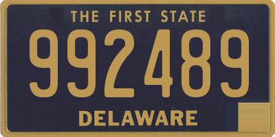 DE license plate 992489