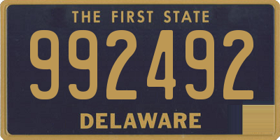 DE license plate 992492