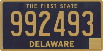 DE license plate 992493