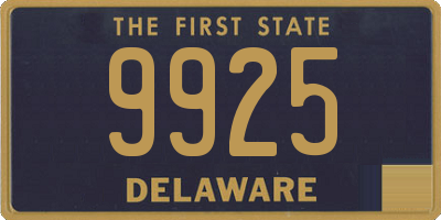 DE license plate 9925