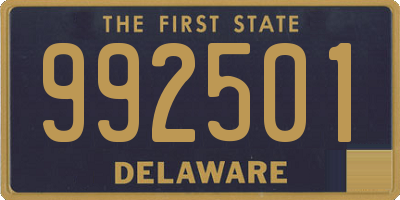 DE license plate 992501