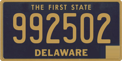 DE license plate 992502