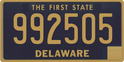 DE license plate 992505