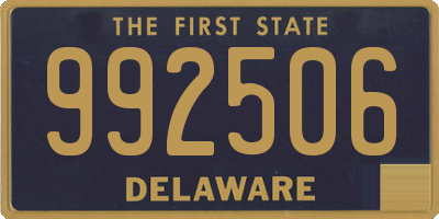 DE license plate 992506