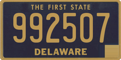 DE license plate 992507