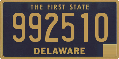 DE license plate 992510