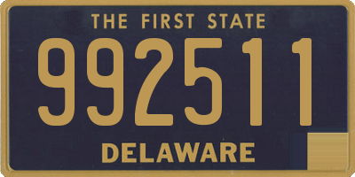 DE license plate 992511