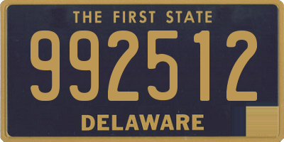 DE license plate 992512