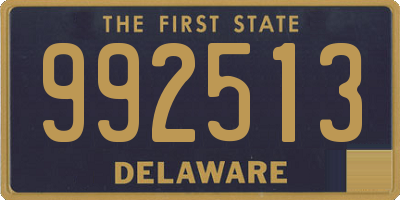 DE license plate 992513