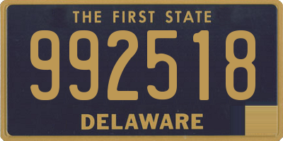 DE license plate 992518