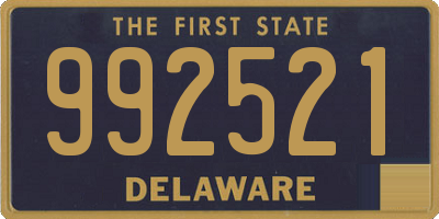 DE license plate 992521