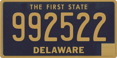 DE license plate 992522