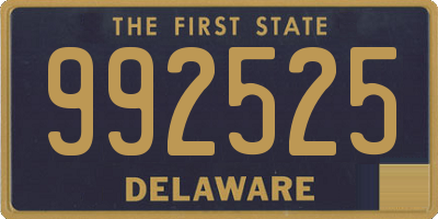 DE license plate 992525