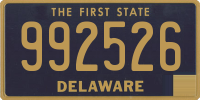 DE license plate 992526