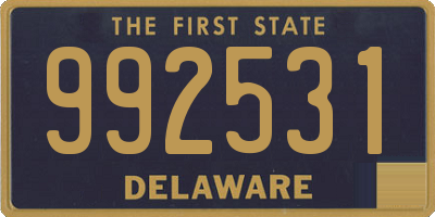 DE license plate 992531