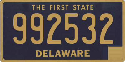 DE license plate 992532