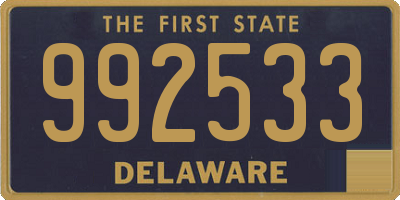 DE license plate 992533