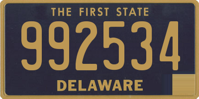 DE license plate 992534