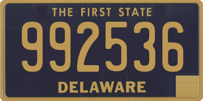 DE license plate 992536
