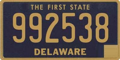 DE license plate 992538