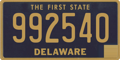DE license plate 992540