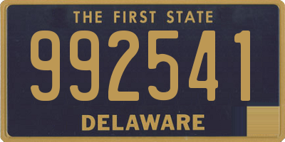 DE license plate 992541