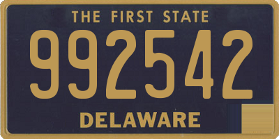 DE license plate 992542