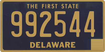 DE license plate 992544
