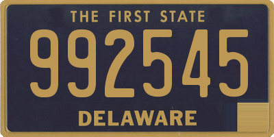 DE license plate 992545
