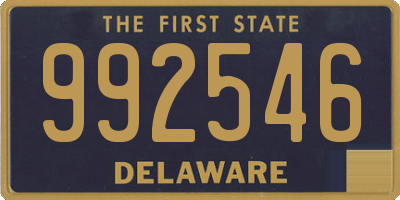 DE license plate 992546
