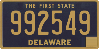DE license plate 992549