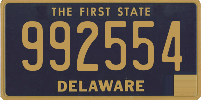 DE license plate 992554