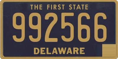 DE license plate 992566