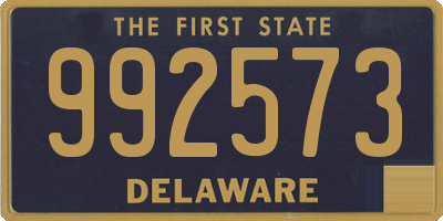 DE license plate 992573