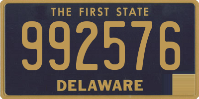 DE license plate 992576