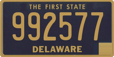 DE license plate 992577