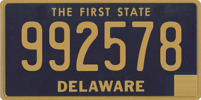 DE license plate 992578