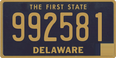 DE license plate 992581