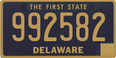 DE license plate 992582