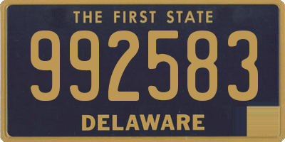 DE license plate 992583