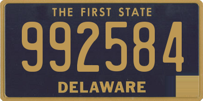 DE license plate 992584