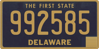 DE license plate 992585